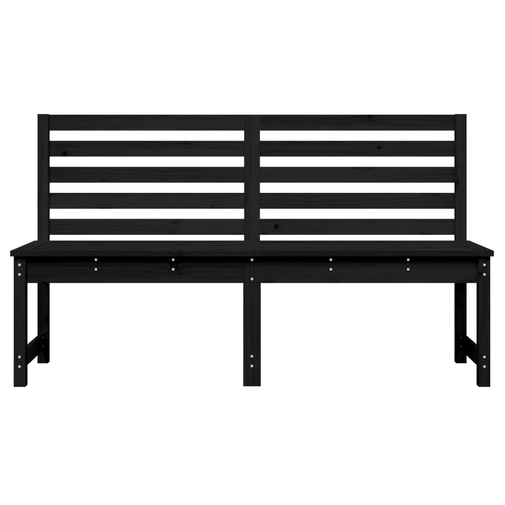 VidaXL Tuinbank 157,5 cm massief grenenhout zwart