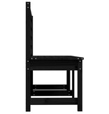 VidaXL Tuinbank 157,5 cm massief grenenhout zwart