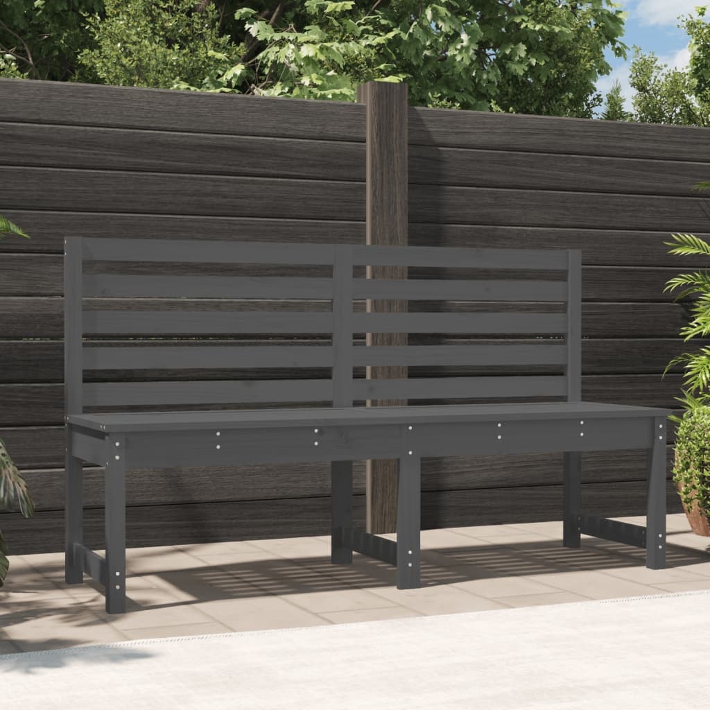 VidaXL Tuinbank 157,5 cm massief grenenhout grijs