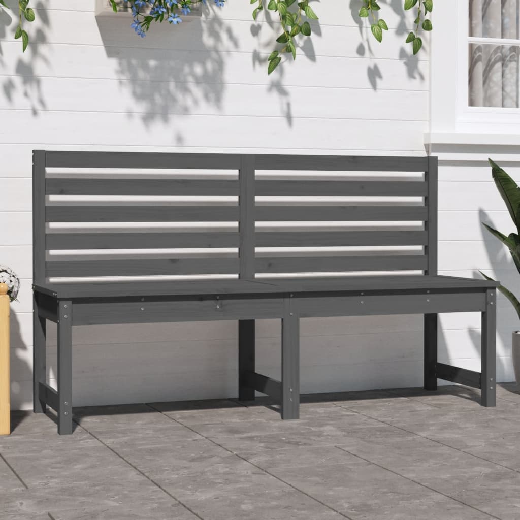 VidaXL Tuinbank 157,5 cm massief grenenhout grijs