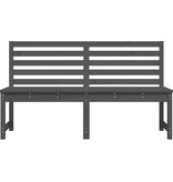 VidaXL Tuinbank 157,5 cm massief grenenhout grijs