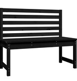 VidaXL Tuinbank 109 cm massief grenenhout zwart