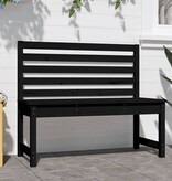 VidaXL Tuinbank 109 cm massief grenenhout zwart