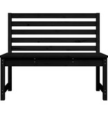 VidaXL Tuinbank 109 cm massief grenenhout zwart