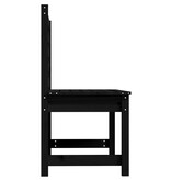 VidaXL Tuinbank 109 cm massief grenenhout zwart