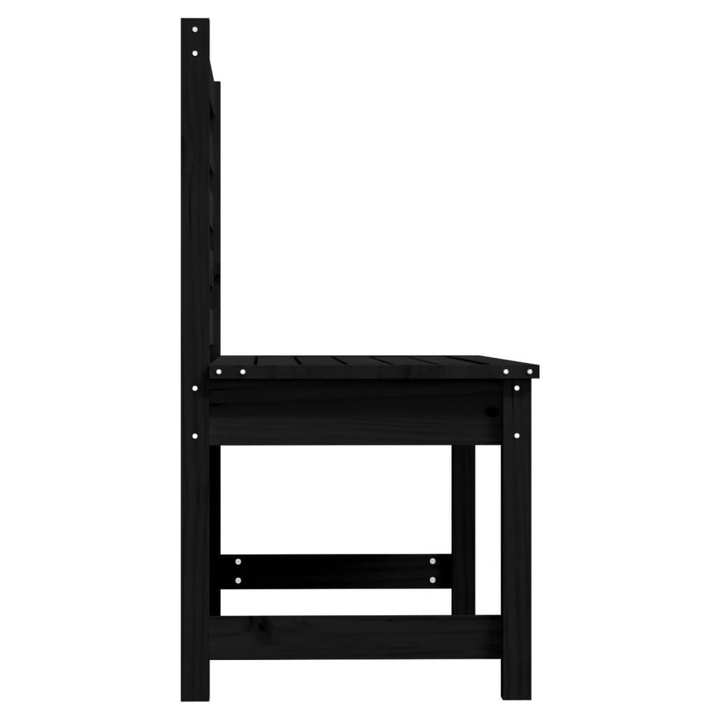 VidaXL Tuinbank 109 cm massief grenenhout zwart