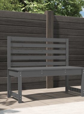 VidaXL Tuinbank 109 cm massief grenenhout grijs