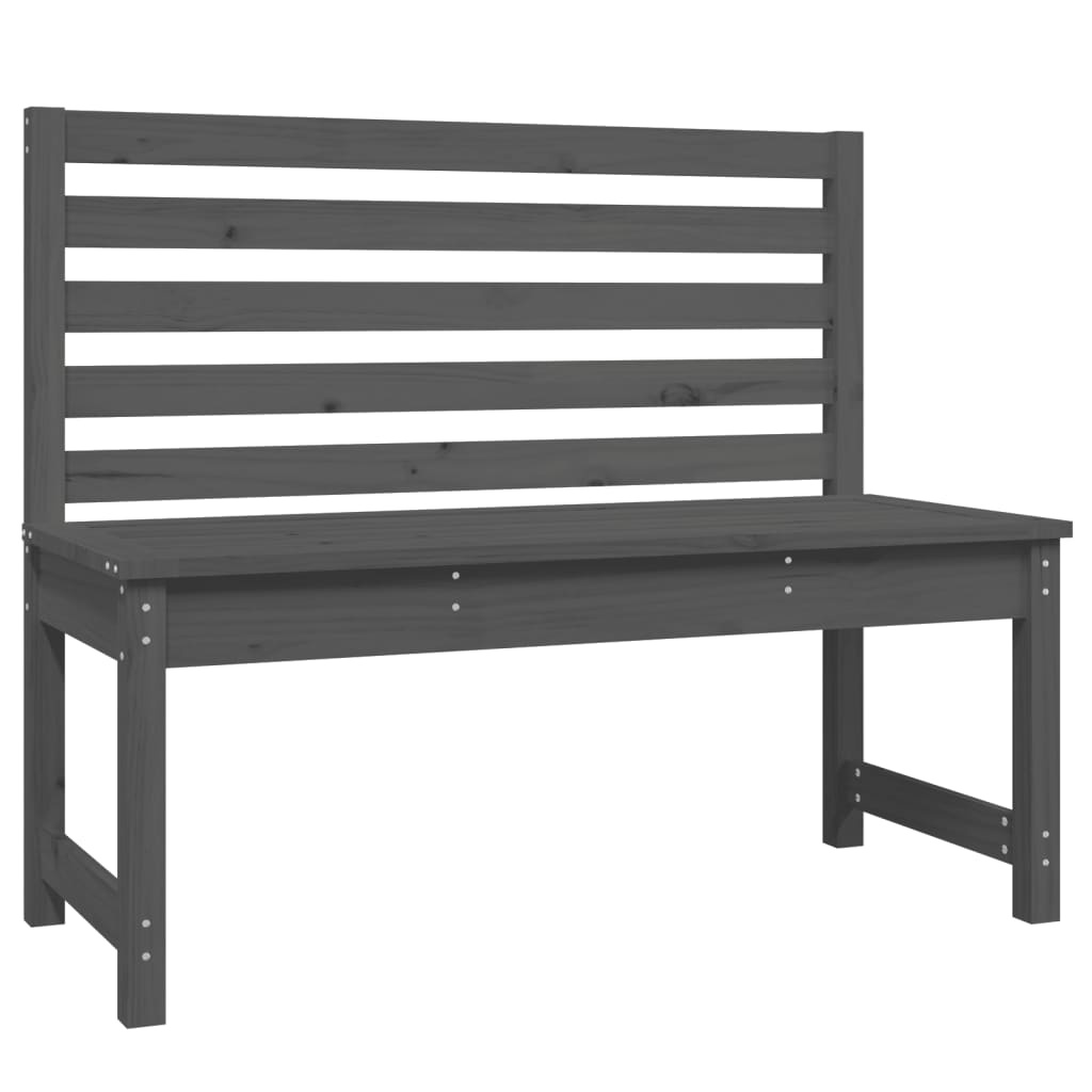VidaXL Tuinbank 109 cm massief grenenhout grijs