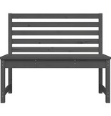 VidaXL Tuinbank 109 cm massief grenenhout grijs