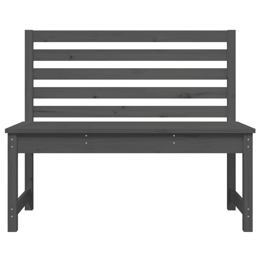 VidaXL Tuinbank 109 cm massief grenenhout grijs