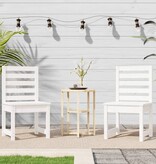 VidaXL Tuinstoelen 2 st 40,5x48x91,5 cm massief grenenhout wit