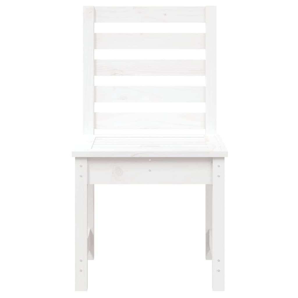 VidaXL Tuinstoelen 2 st 40,5x48x91,5 cm massief grenenhout wit