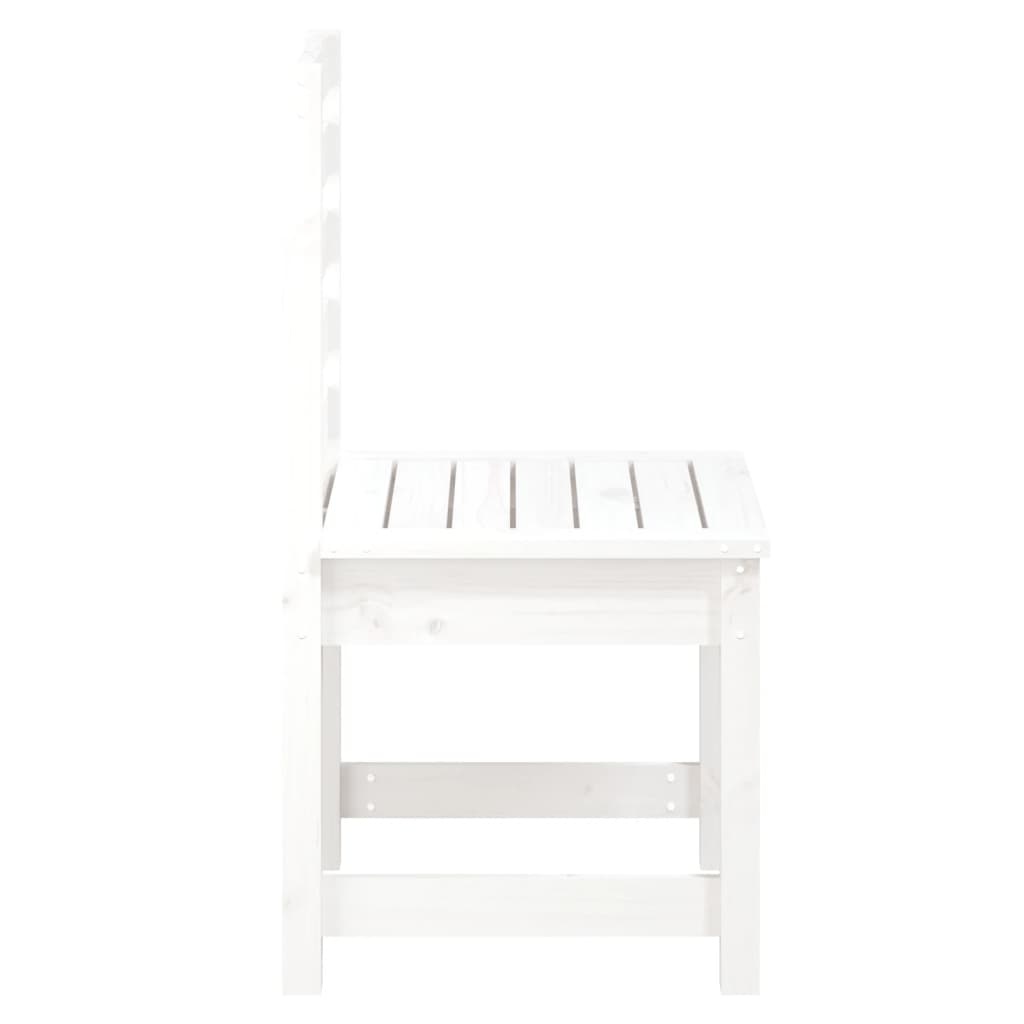 VidaXL Tuinstoelen 2 st 40,5x48x91,5 cm massief grenenhout wit