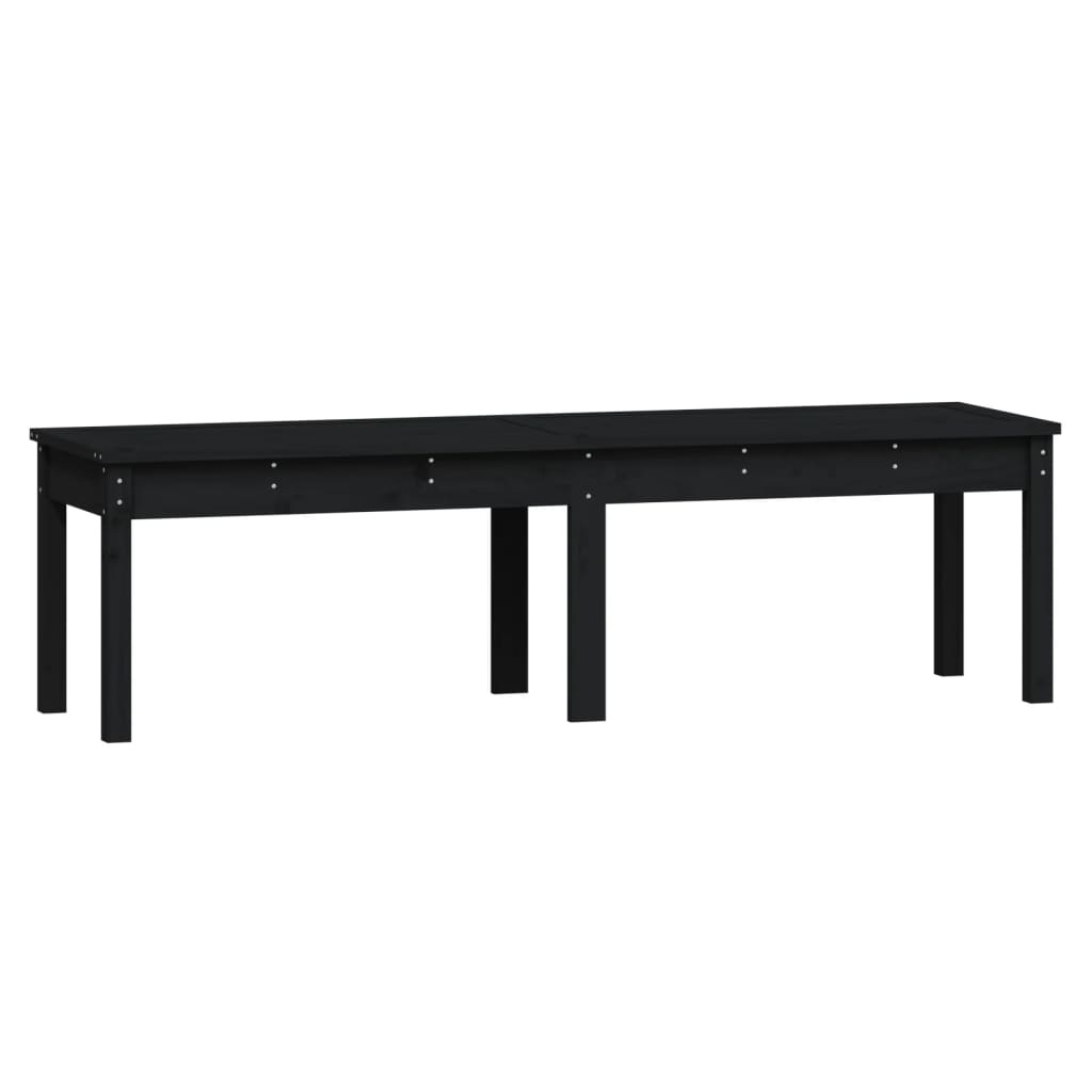 VidaXL Tuinbank 2-zits 159,5x44x45 cm massief grenenhout zwart