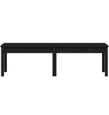 VidaXL Tuinbank 2-zits 159,5x44x45 cm massief grenenhout zwart