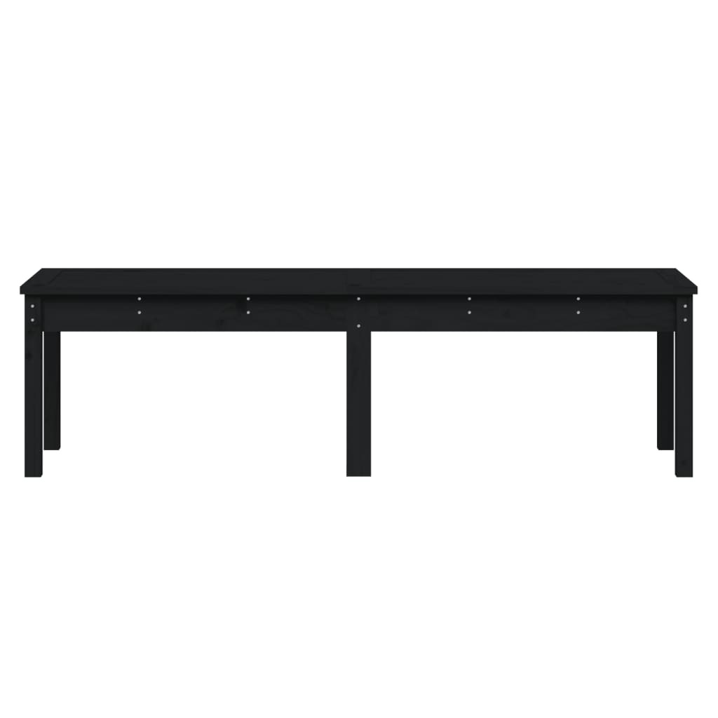VidaXL Tuinbank 2-zits 159,5x44x45 cm massief grenenhout zwart