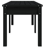 VidaXL Tuinbank 2-zits 159,5x44x45 cm massief grenenhout zwart