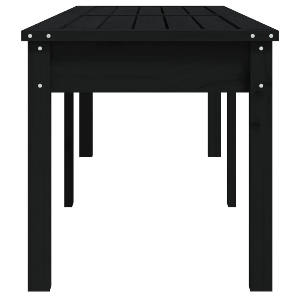 VidaXL Tuinbank 2-zits 159,5x44x45 cm massief grenenhout zwart
