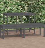 VidaXL Tuinbank 2-zits 159,5x44x45 cm massief grenenhout grijs