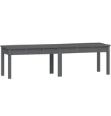 VidaXL Tuinbank 2-zits 159,5x44x45 cm massief grenenhout grijs