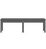 VidaXL Tuinbank 2-zits 159,5x44x45 cm massief grenenhout grijs