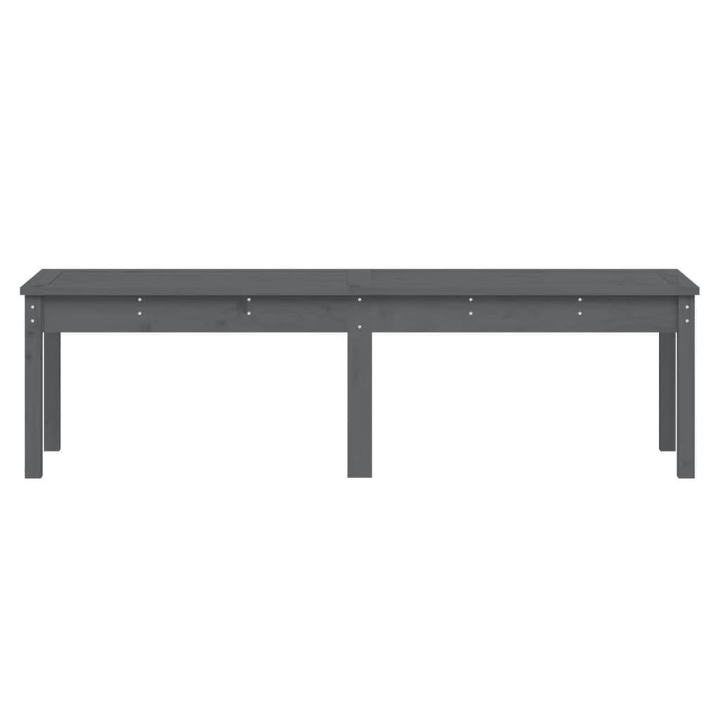 VidaXL Tuinbank 2-zits 159,5x44x45 cm massief grenenhout grijs