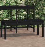 VidaXL Tuinbank 109x44x45 cm massief grenenhout zwart
