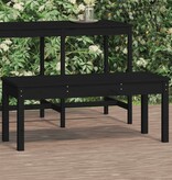 vidaXL Tuinbank 109x44x45 cm massief grenenhout zwart