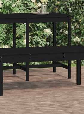 VidaXL Tuinbank 109x44x45 cm massief grenenhout zwart