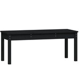 VidaXL Tuinbank 109x44x45 cm massief grenenhout zwart