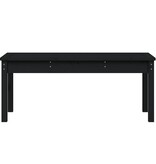VidaXL Tuinbank 109x44x45 cm massief grenenhout zwart