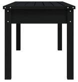 VidaXL Tuinbank 109x44x45 cm massief grenenhout zwart