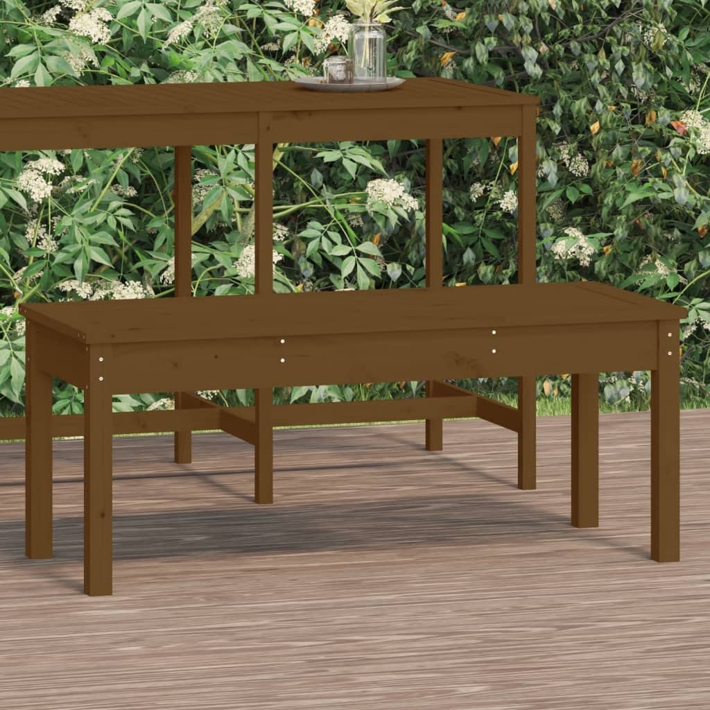 VidaXL Tuinbank 109x44x45 cm massief grenenhout honingbruin