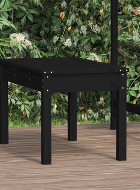 VidaXL Tuinbank 80x44x45 cm massief grenenhout zwart