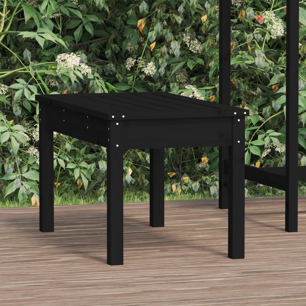 VidaXL Tuinbank 80x44x45 cm massief grenenhout zwart