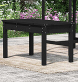VidaXL Tuinbank 80x44x45 cm massief grenenhout zwart