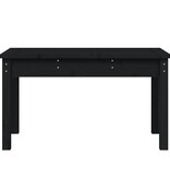 VidaXL Tuinbank 80x44x45 cm massief grenenhout zwart