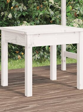 VidaXL Tuinbank 50x44x45 cm massief grenenhout wit
