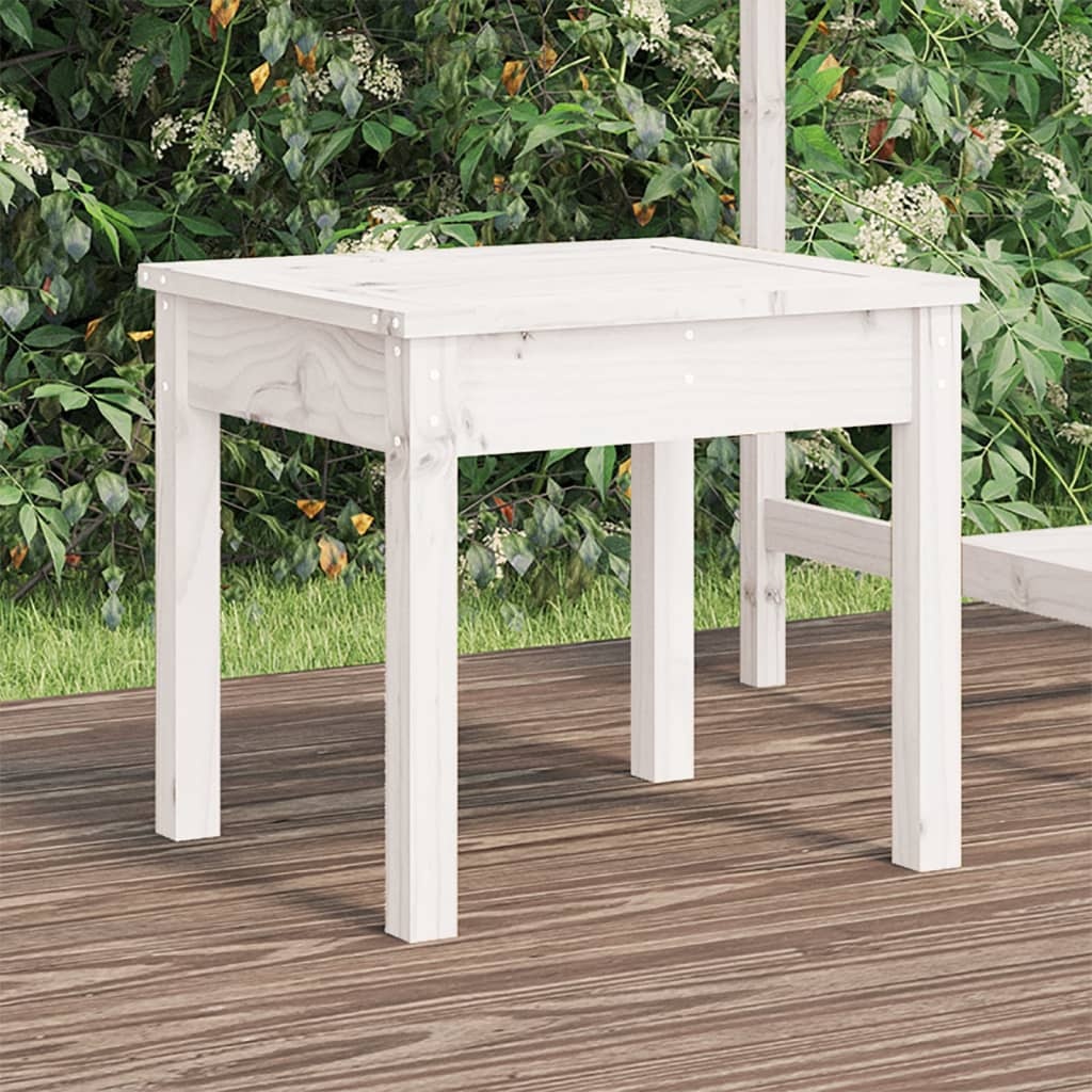 VidaXL Tuinbank 50x44x45 cm massief grenenhout wit