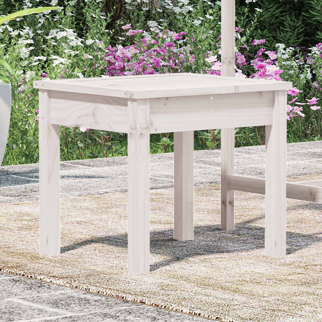 VidaXL Tuinbank 50x44x45 cm massief grenenhout wit