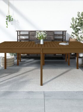VidaXL Tuintafel 203,5x100x76 cm massief grenenhout honingbruin