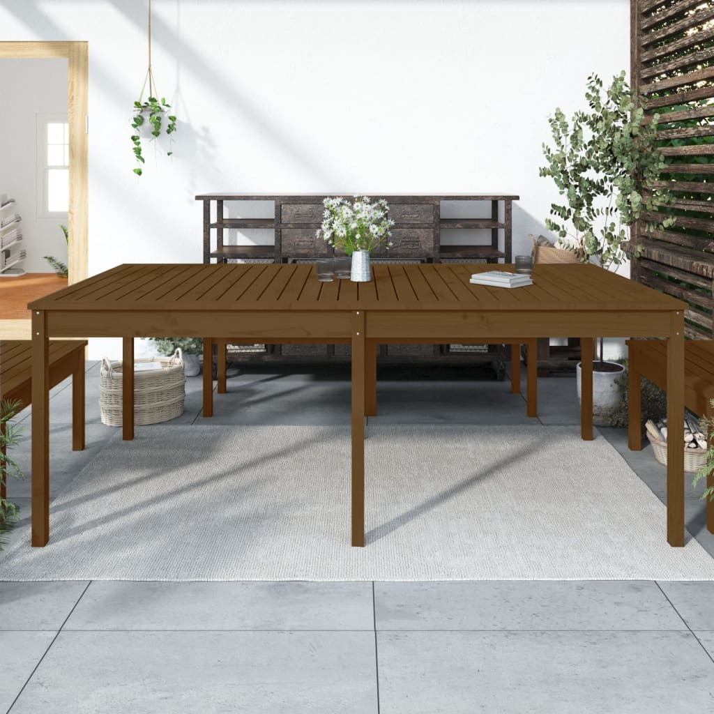 VidaXL Tuintafel 203,5x100x76 cm massief grenenhout honingbruin