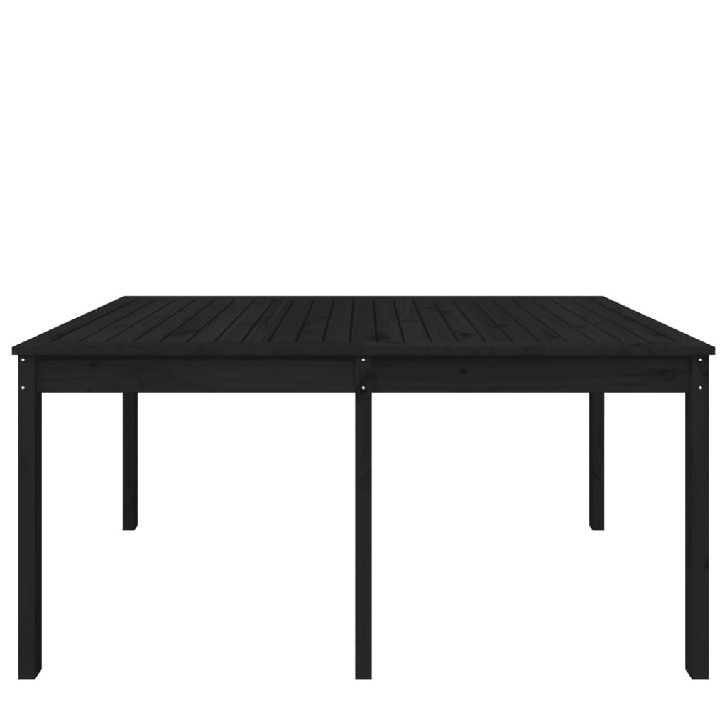 vidaXL Tuintafel 159,5x82,5x76 cm massief grenenhout zwart