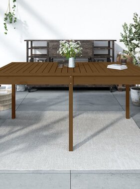 vidaXL Tuintafel 159,5x82,5x76 cm massief grenenhout honingbruin