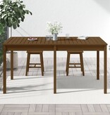 VidaXL Tuintafel 159,5x82,5x76 cm massief grenenhout honingbruin