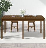 vidaXL Tuintafel 159,5x82,5x76 cm massief grenenhout honingbruin