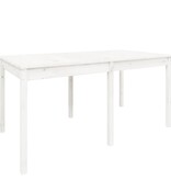 VidaXL Tuintafel 159,5x82,5x76 cm massief grenenhout wit