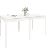 VidaXL Tuintafel 159,5x82,5x76 cm massief grenenhout wit