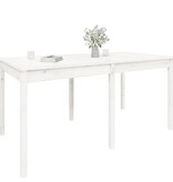 vidaXL Tuintafel 159,5x82,5x76 cm massief grenenhout wit