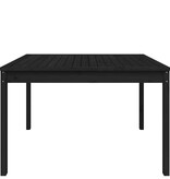 vidaXL Tuintafel 121x82,5x76 cm massief grenenhout zwart